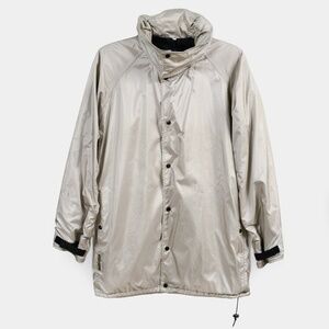 KANUK Lightweight Coated-Nylon Parka Rain Coat/Jacket with Hidden Hood Size 6/XL